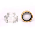 Frosted Glass Cosmetic Cream Jar Bottle Refillable Glass Face Cream Pot Cosmetics Container With Bamboo lids